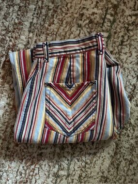 St. John's Bay Multicolor Vertical Stripe Button-Up Shirt